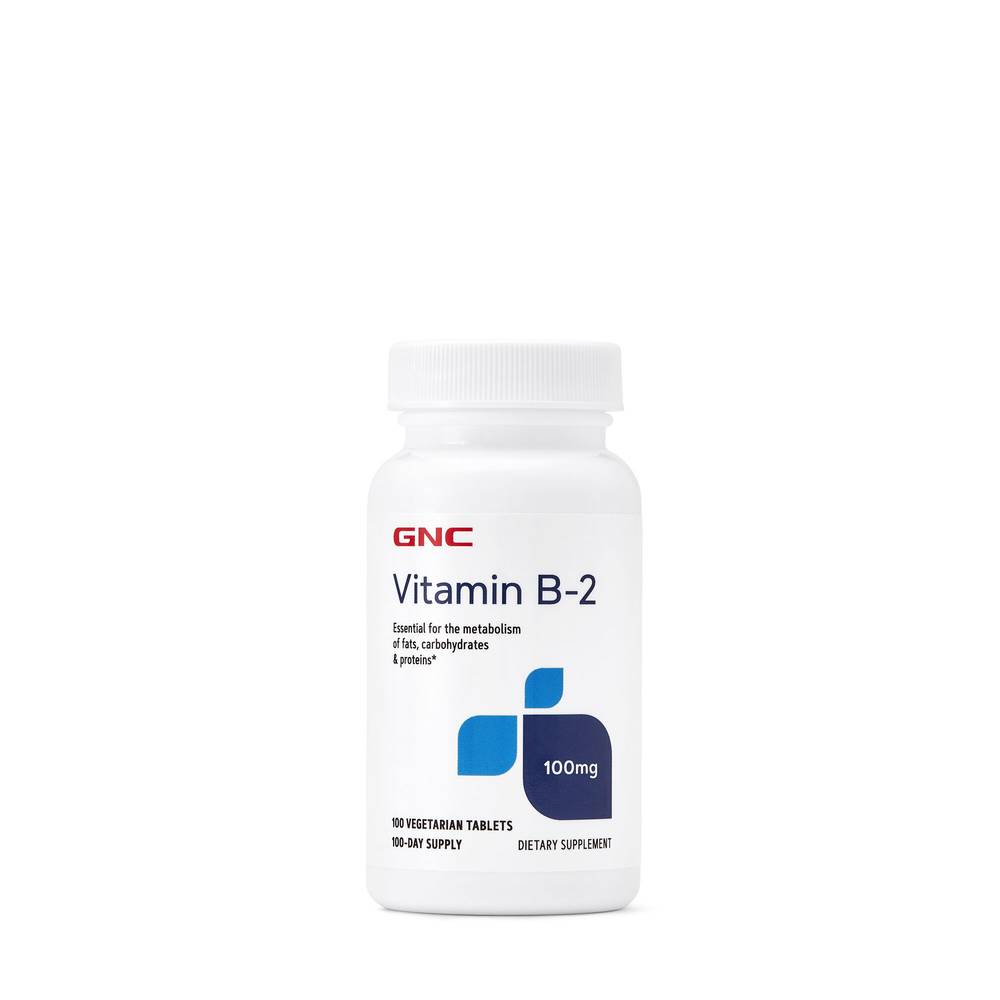 Vitamin B-2 100 mg - 100 Vegetarian Tablets (100 Servings)