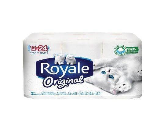Royale 2-Ply Original Bathroom Tissue 12=24 toilet paper