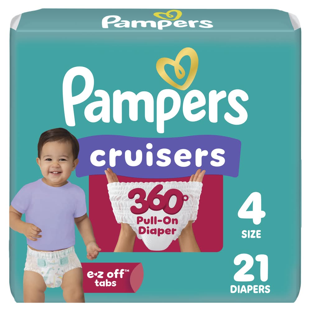 Pampers Cruisers 360 Free Fit Diapers, 4 (21 ct)
