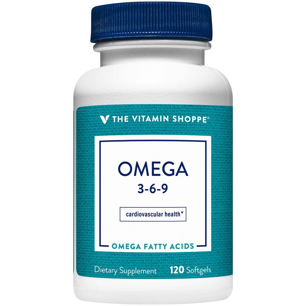 Omega 3-6-9 Essential Fatty Acids - Supports Cardiovascular Health (120 Softgels)