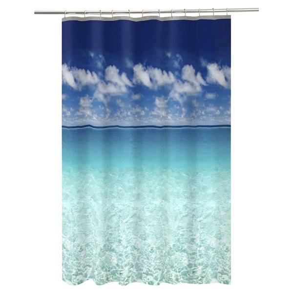 Room + Retreat Escape PEVA Shower Curtain, Blue