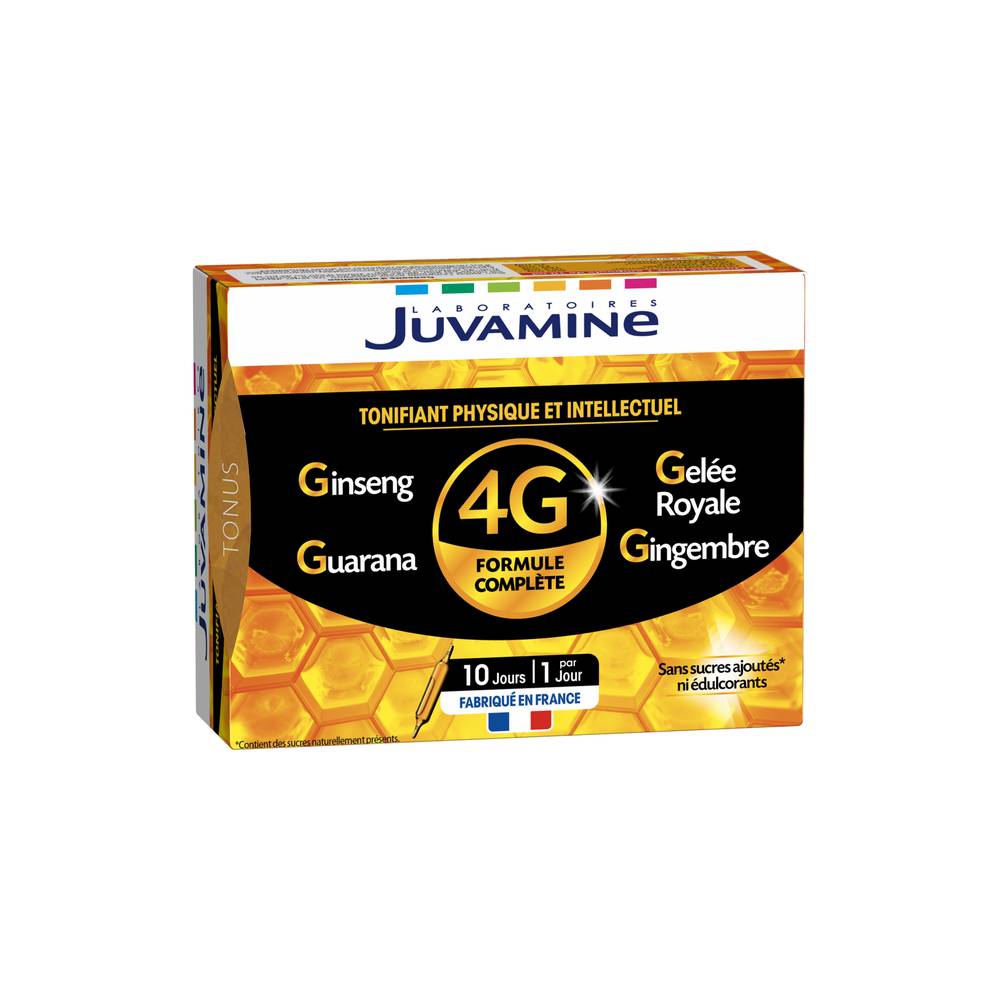 Juvamine - Ginseng gelée royale guarana gingembre tonifiant physique et intellectuel 4g ( 10pièces)