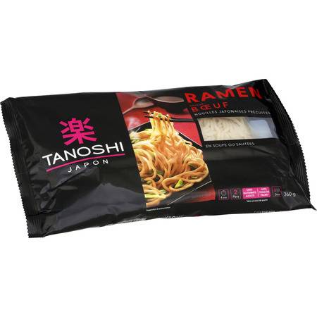 Nouilles japonaises Ramen bœuf TANOSHI - le sachet de 360 g