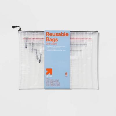 up&up Zippered Pouch Organizers Reusable Bags (5 ct)