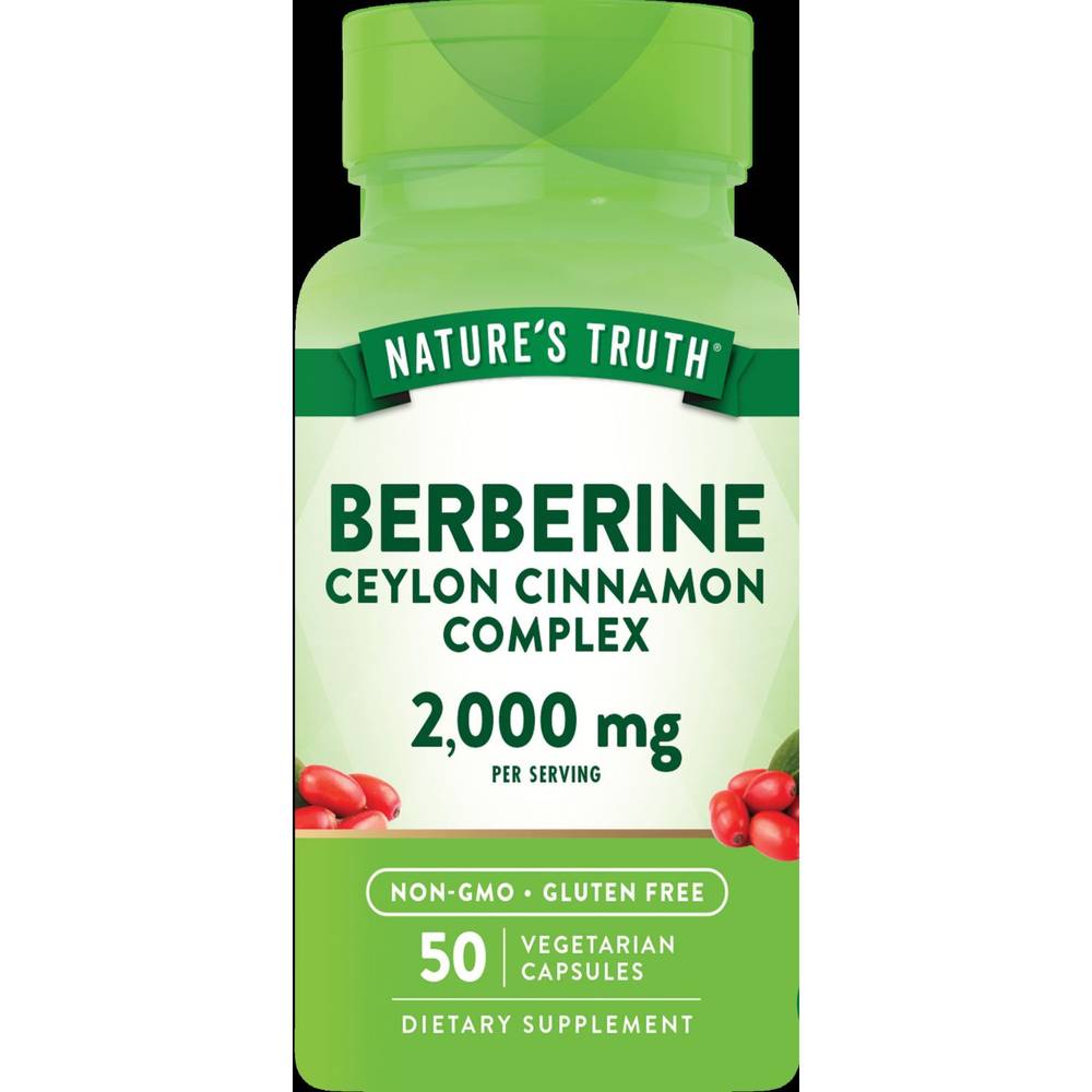 Nature's Truth Berberine Ceylon Cinnamon Complex Dietary Supplement