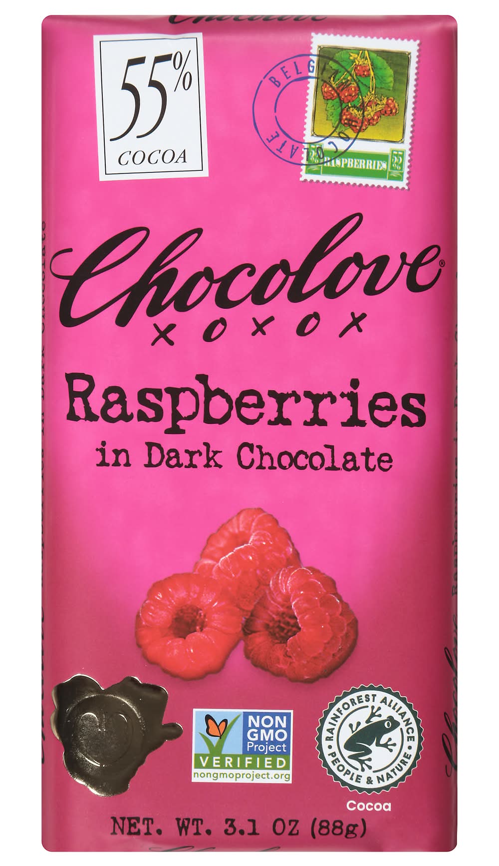Chocolove 55% Cocoa Raspberries in Dark Chocolate (3.1 oz)