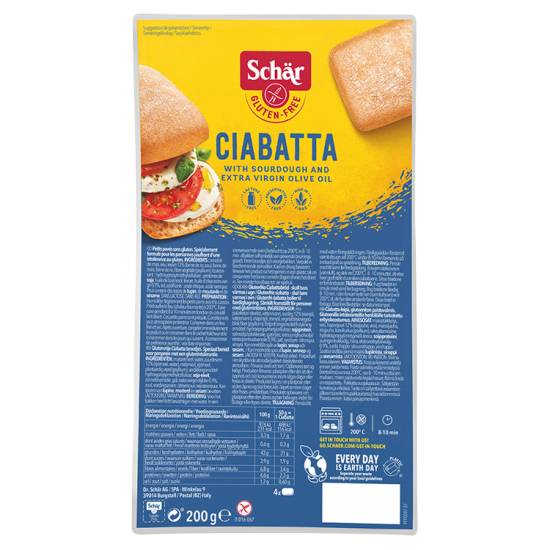 Schär Gluten-Free White Ciabatta Rolls (200g)