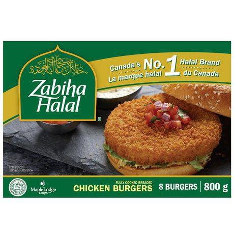 Zabiha Halal Breaded Chicken Burger (800 g)