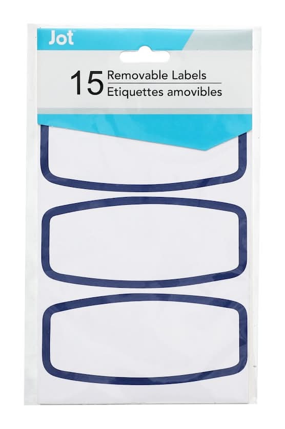 Jot Removable Paper Lables, 3.75x1.63 in (15 ct)