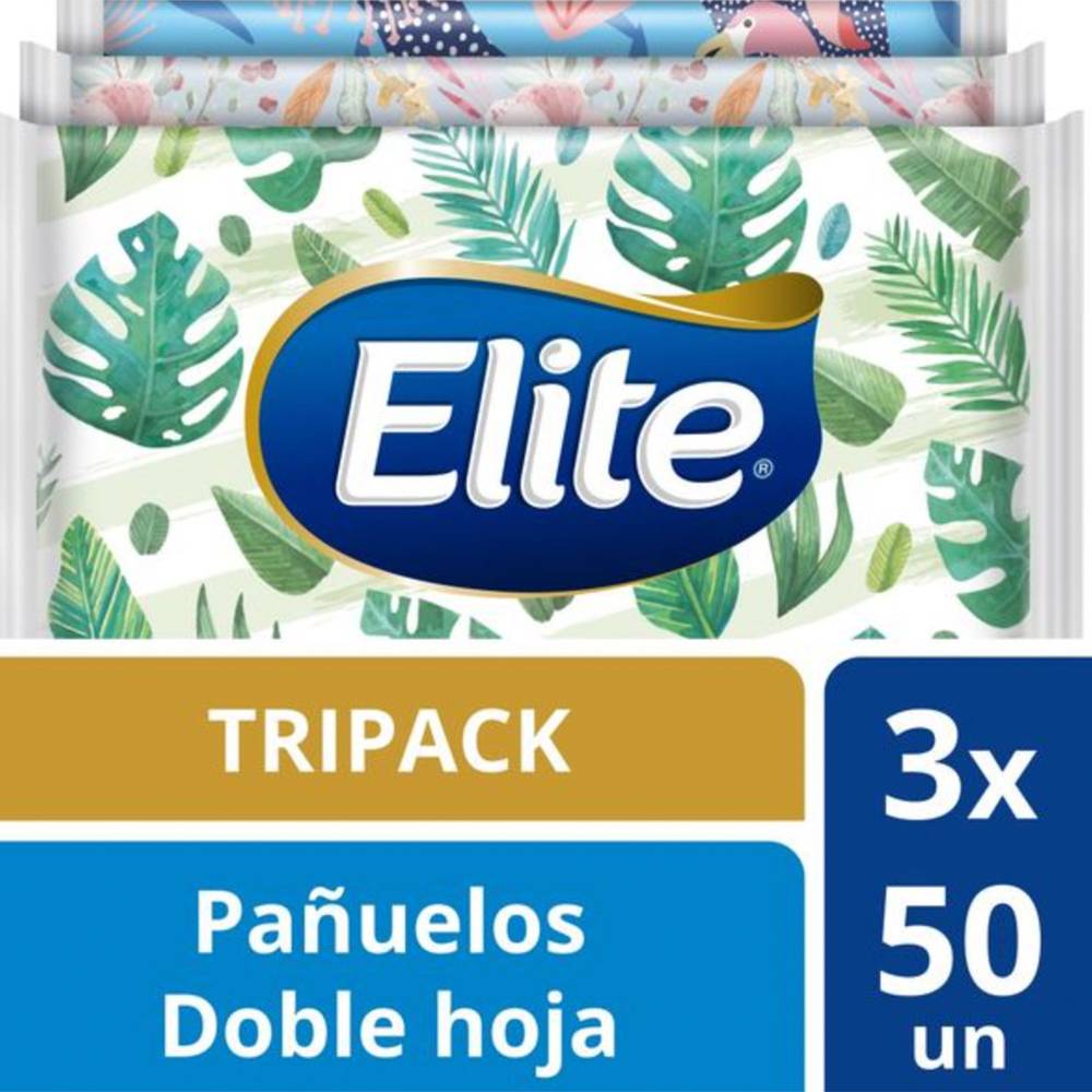 Elite pañuelo doble hoja bolsa (3 un)
