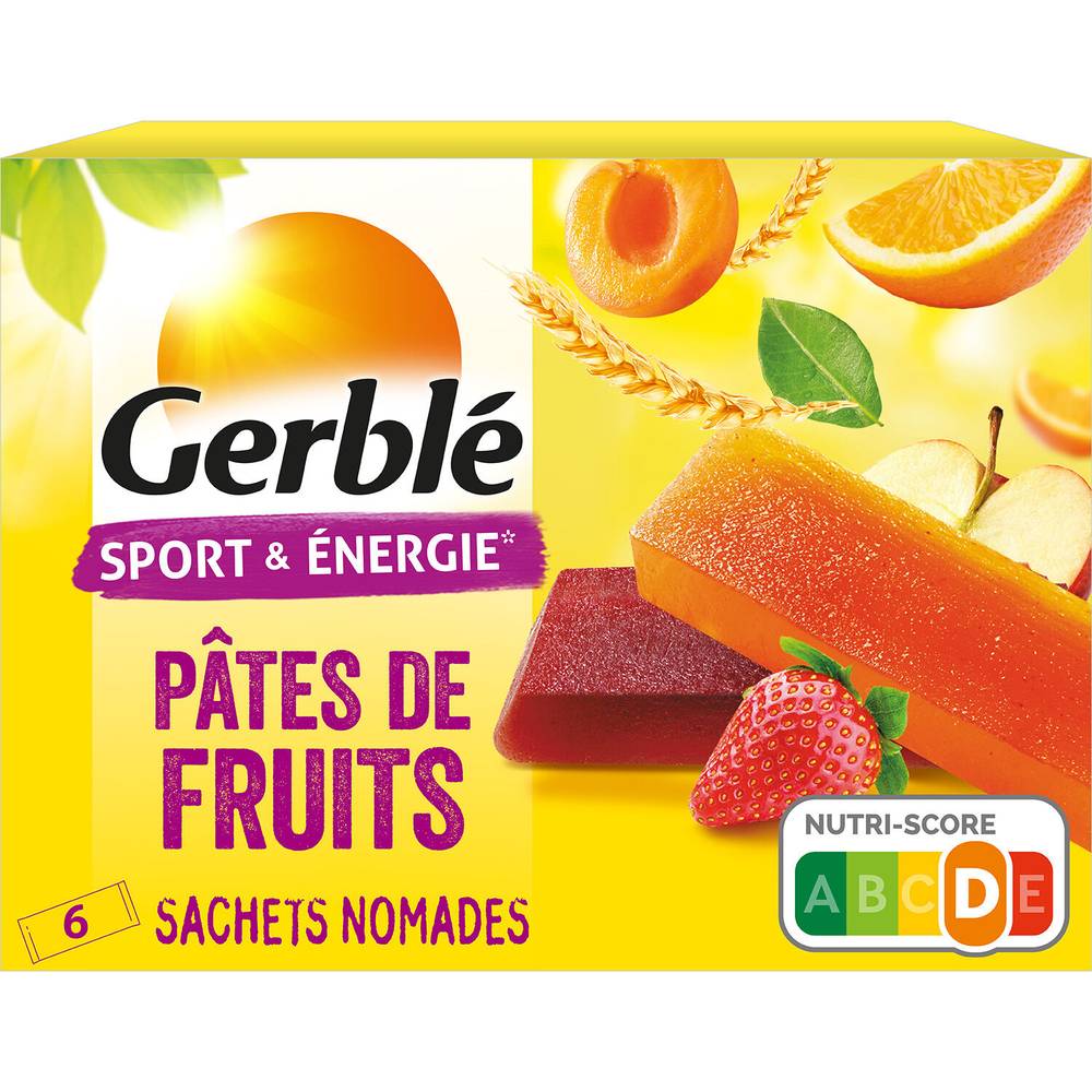 Gerblé - Pâtes de fruits ( 6 pièces )
