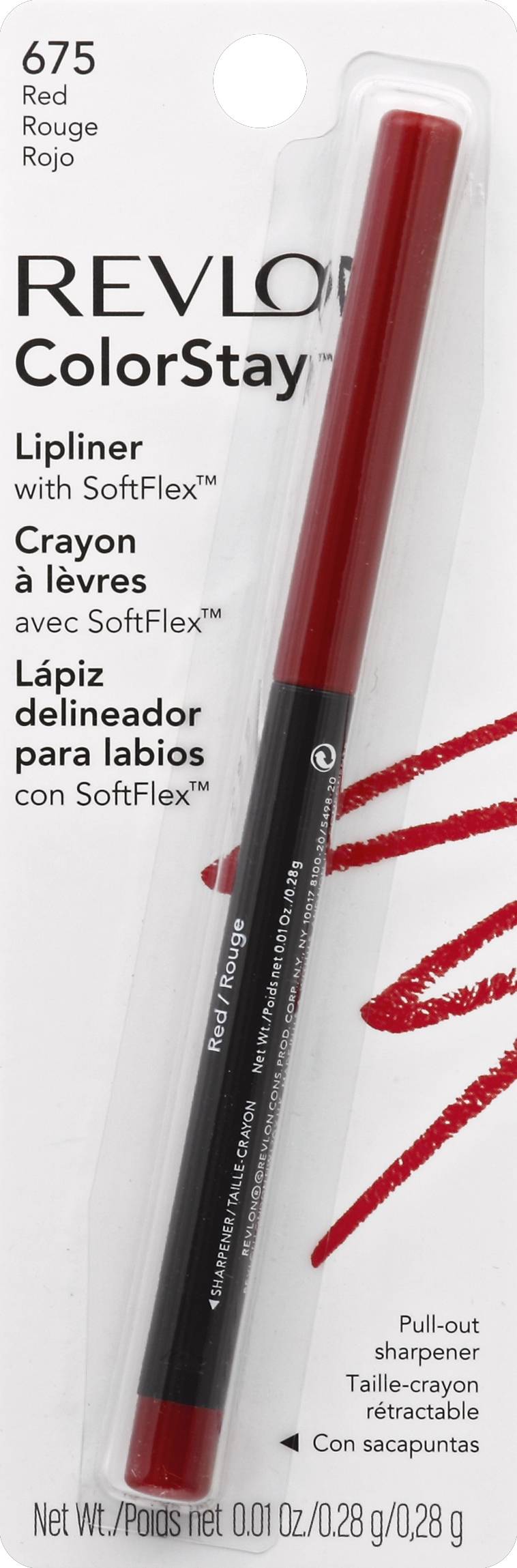 Revlon Colorstay Red 675 Lip Liner (0.01 oz)