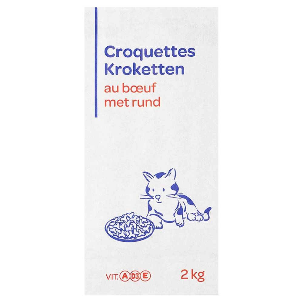 Carrefour - Croquettes pour chat adulte au bœuf
