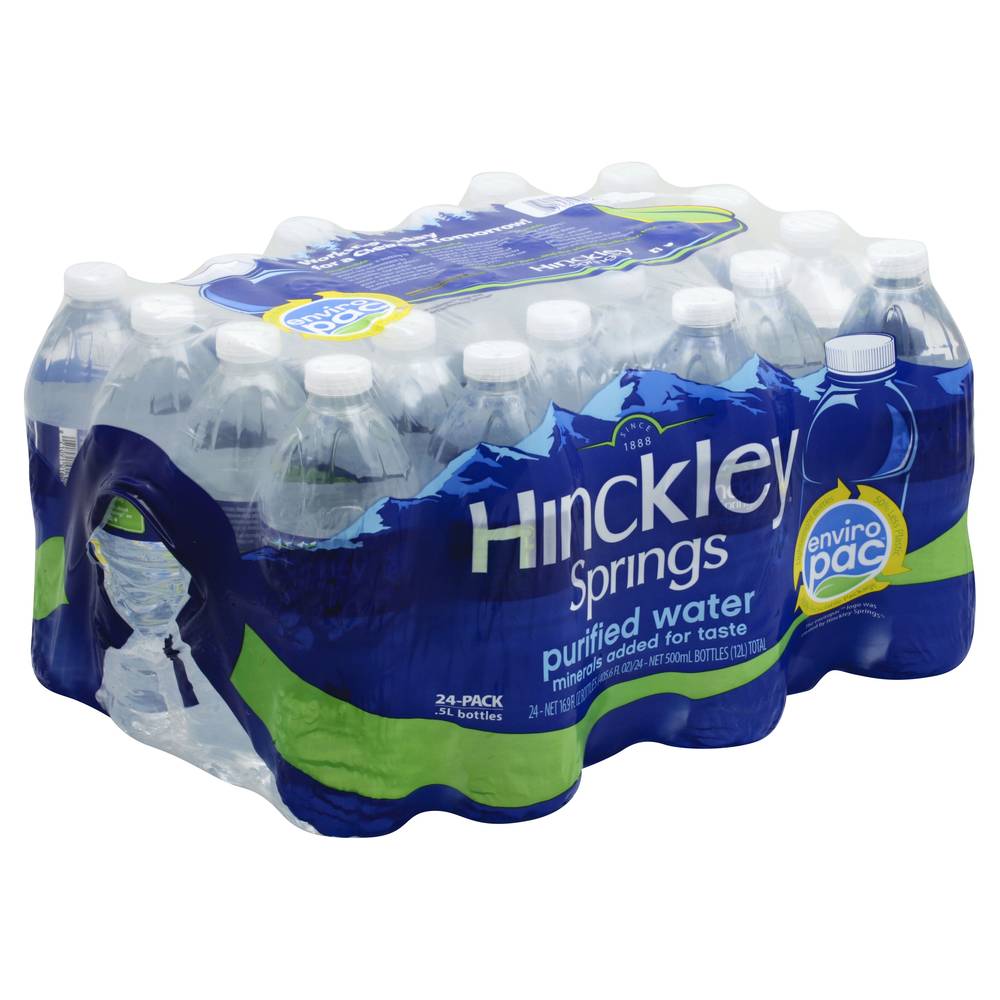 Hinckley Springs Purified Water (24 pack, 16.9 fl oz)