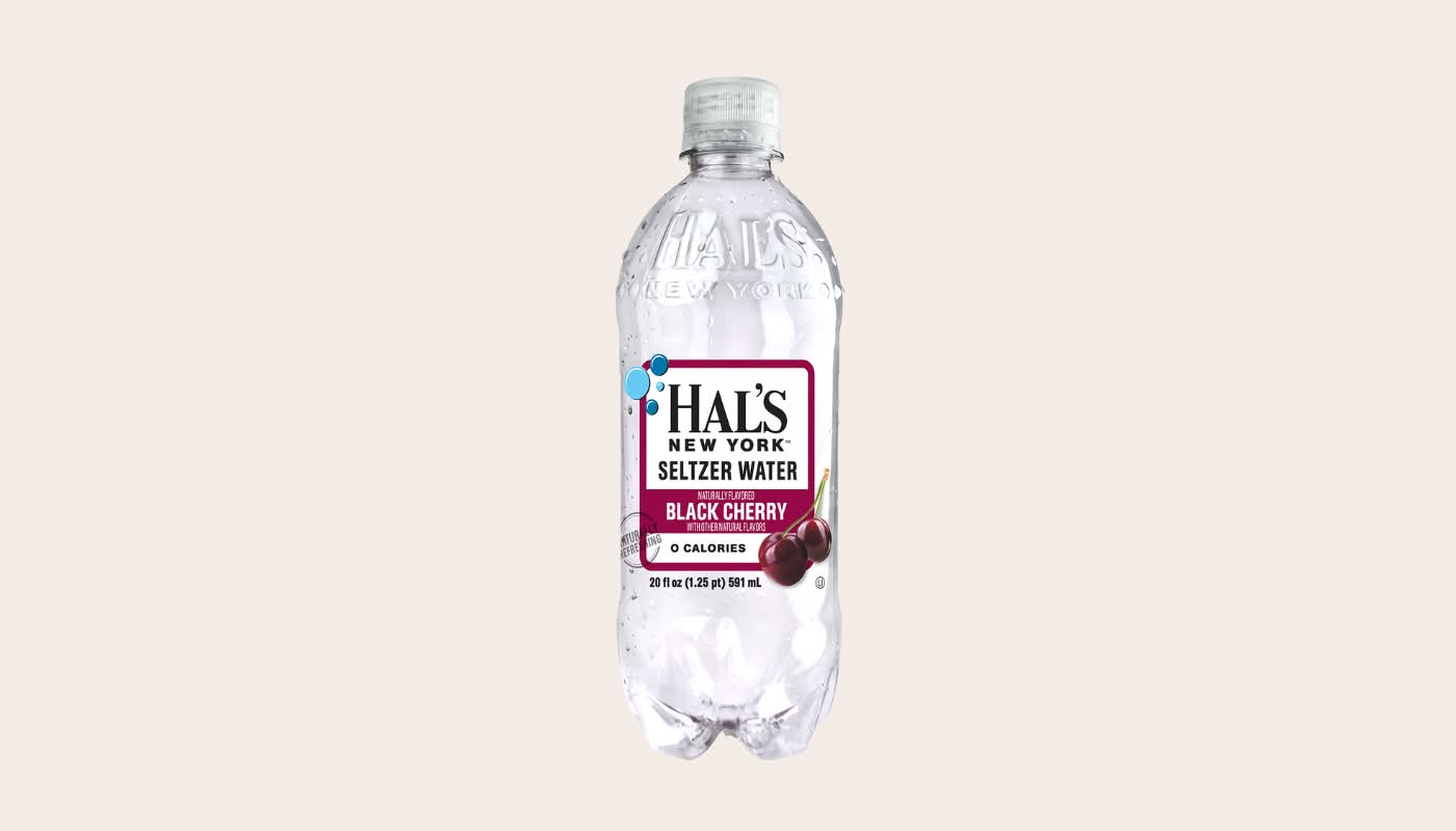 Hal's Black Cherry Seltzer Water 20oz