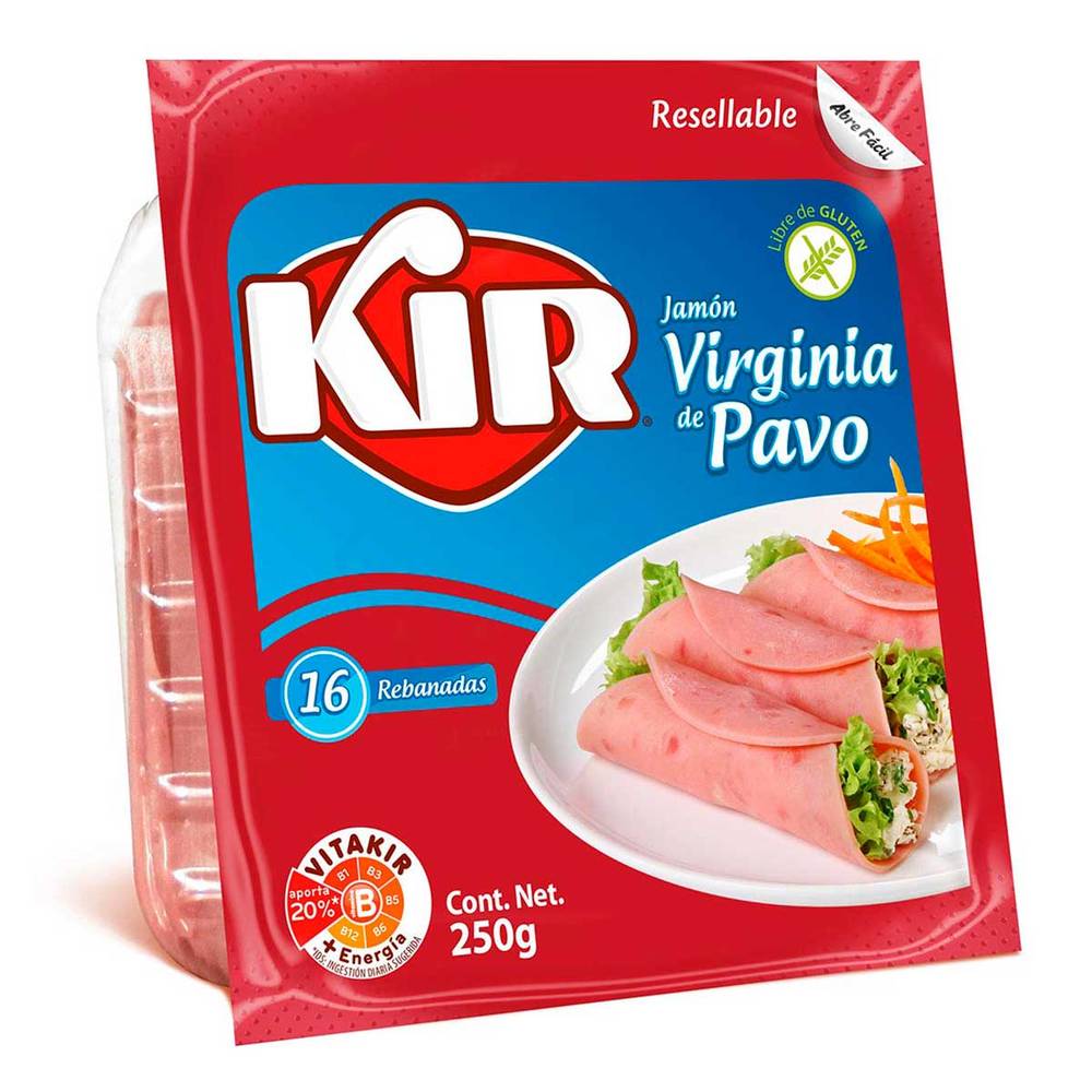 KIR · Jamón de pavo virginia rebanado (250 g)