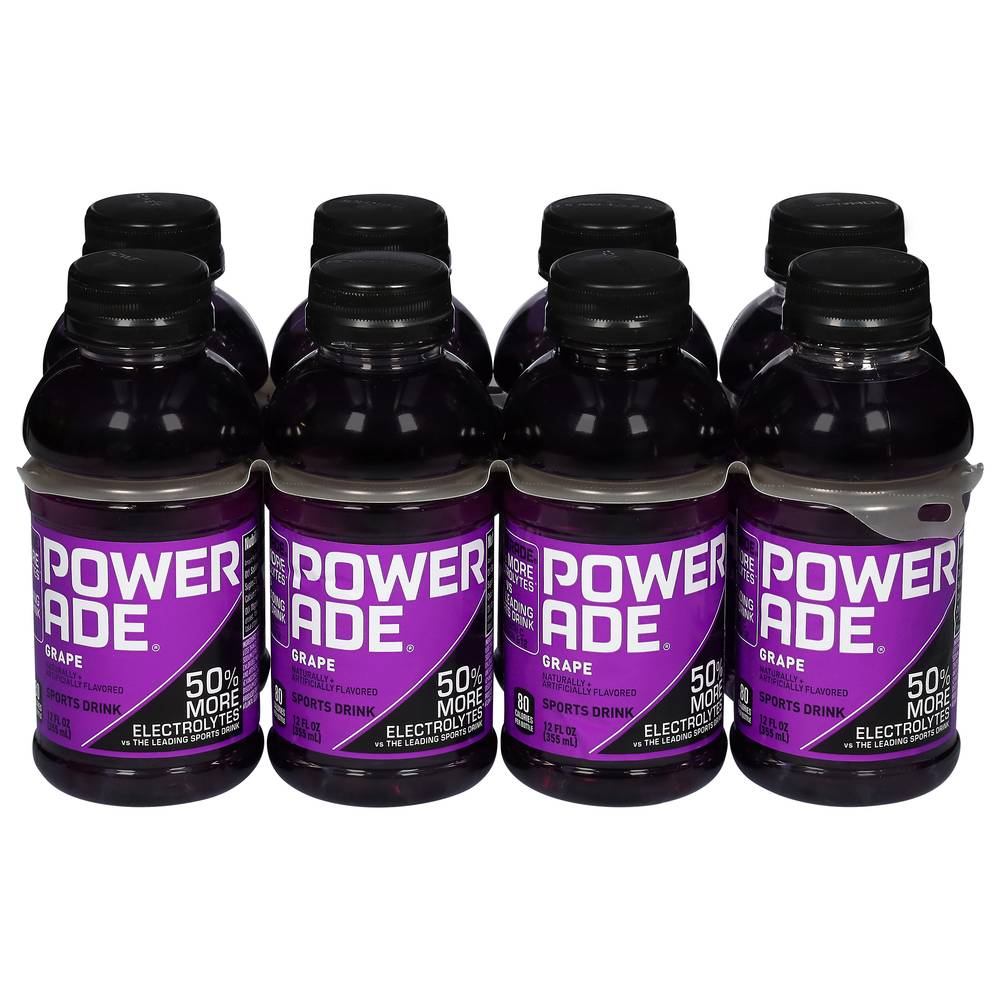 Powerade Sports Drink (8 ct, 12 fl oz) (grape)