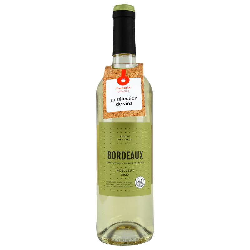 Franprix - Vin blanc bordeaux moelleux, 2020 (750ml)