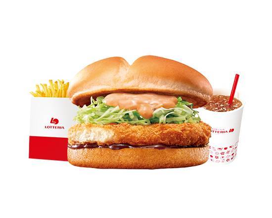 【セット】チキンカツバーガー Chicken Cutlet Burger Set