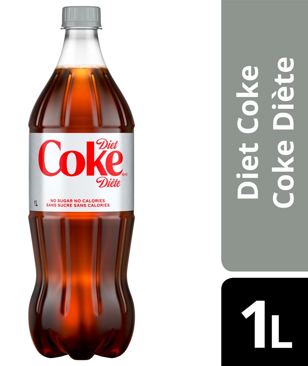 Diet Coke No Sugar Soda (1 L)