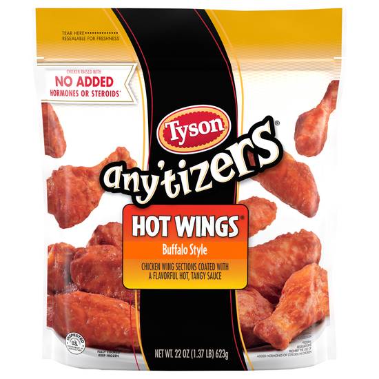 Tyson Any'tizers Buffalo Style Bone-In Chicken Hot Wings