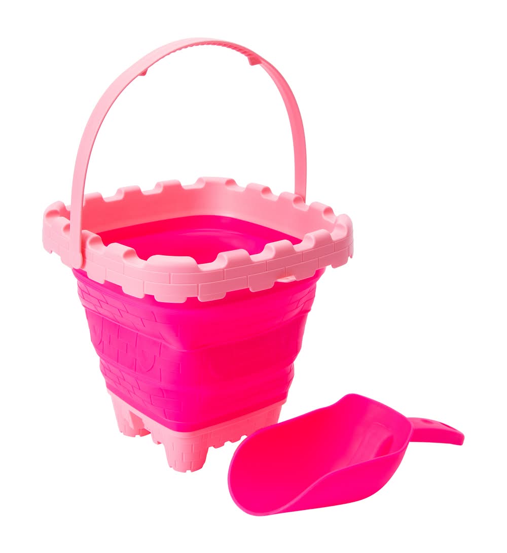 Collapsible Bucket + Shovel Set Pink