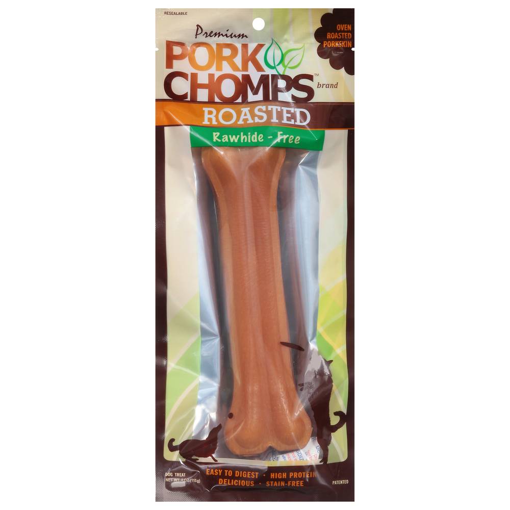 Pork Chomps Premium Roasted Dog Treats (4 oz)