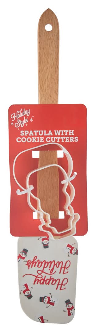 Holiday Style Spatula With Cookie Cutters Assorted