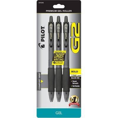 Pilot G2 Gel Bold Point Pens (3 ct) (1.0mm /black)