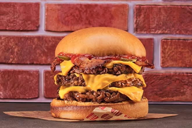 🍔 🇫🇷 🥓 Triple Bacon Cheeseburger