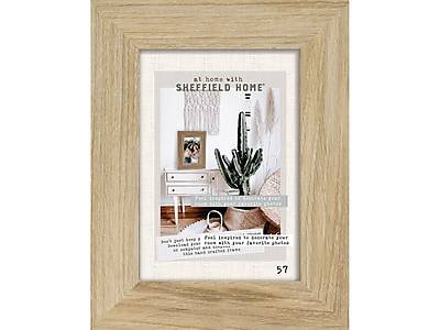 SHEFFIELD HOME 5 x 7 Polystyrene Picture Frame, Natural Wood (ST7D4757 NAT)