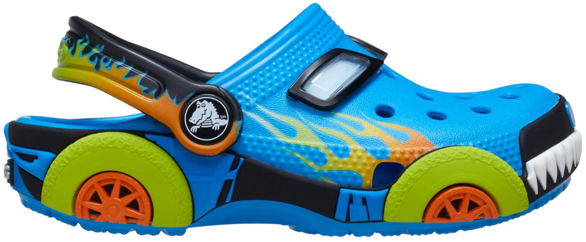 Crocs Toddler IAM Monster Truck Classic Clogs (Neon Ocean, 8.0K)