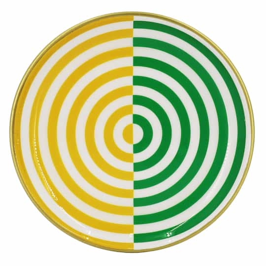 Jonathan Adler X Michaels 10" Green & Yellow Illusion Metal Plate
