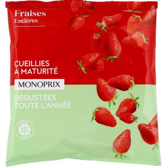 Monoprix Fraises Entieres Surgel{Es Le Sachet De 450G