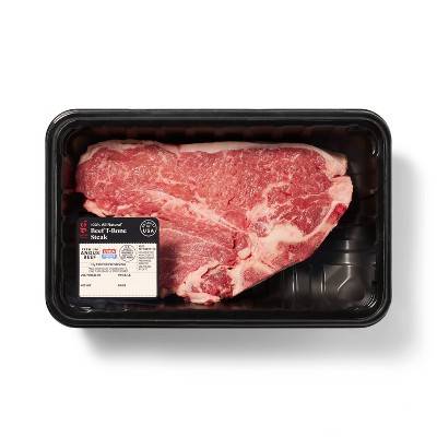 Angus Beef T-Bone Steak - price per lb - Good & Gather™