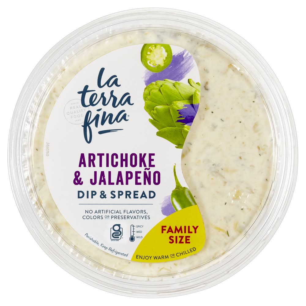 La Terra Fina Mild Artichoke & Jalapeno Dip & Spread Family Size (16 oz)