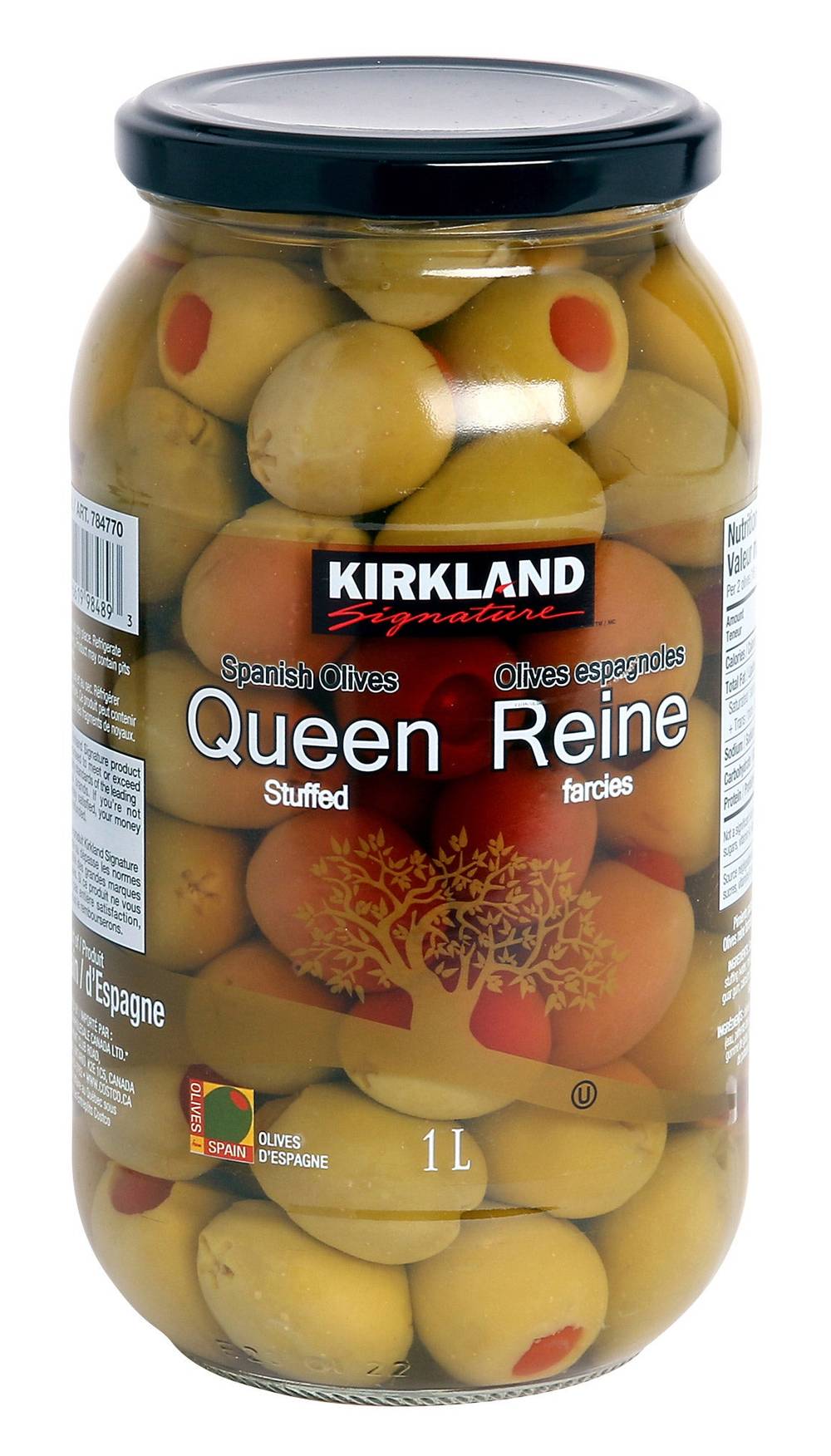 Olives Reine Kirkland Signature, 1 L / Kirkland Signature Queen Olives 1 L