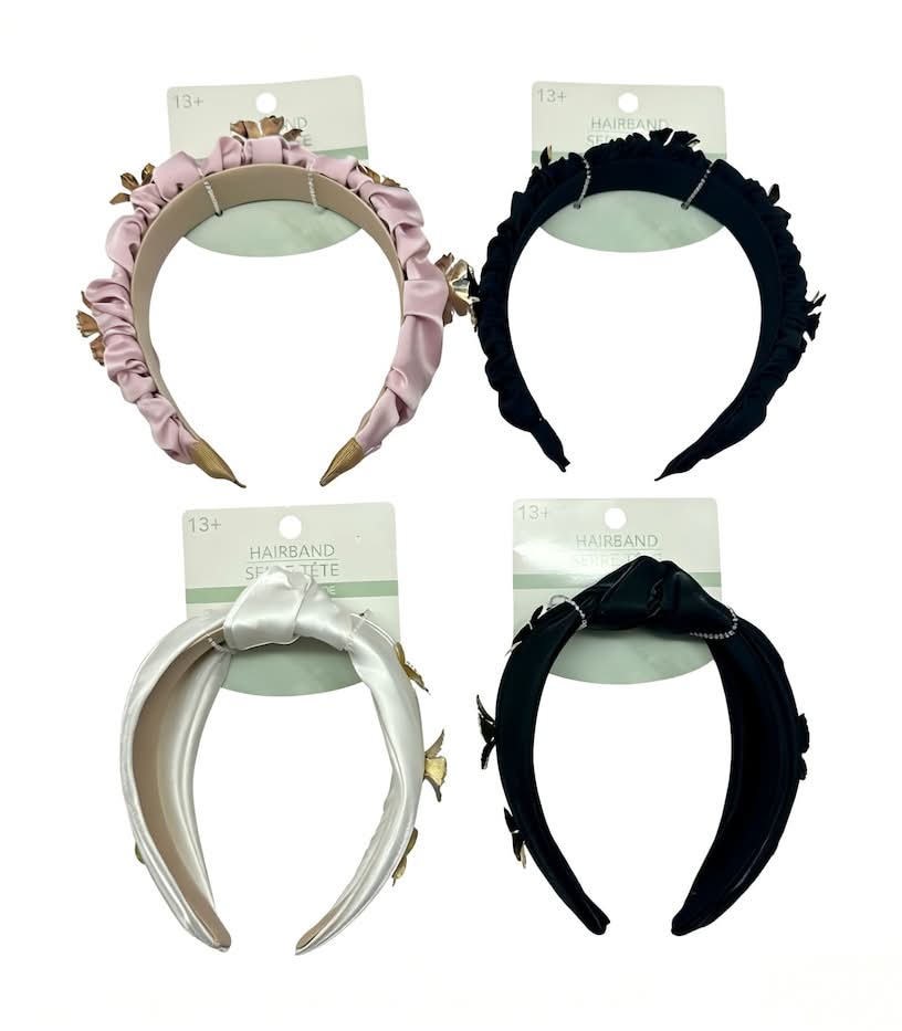 Metal Flower Embellished Headband, Assorted Styles, 1 ct.