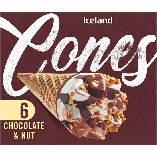 Iceland Vanilla Chocolate & Nut Ice Cream Nut Cones