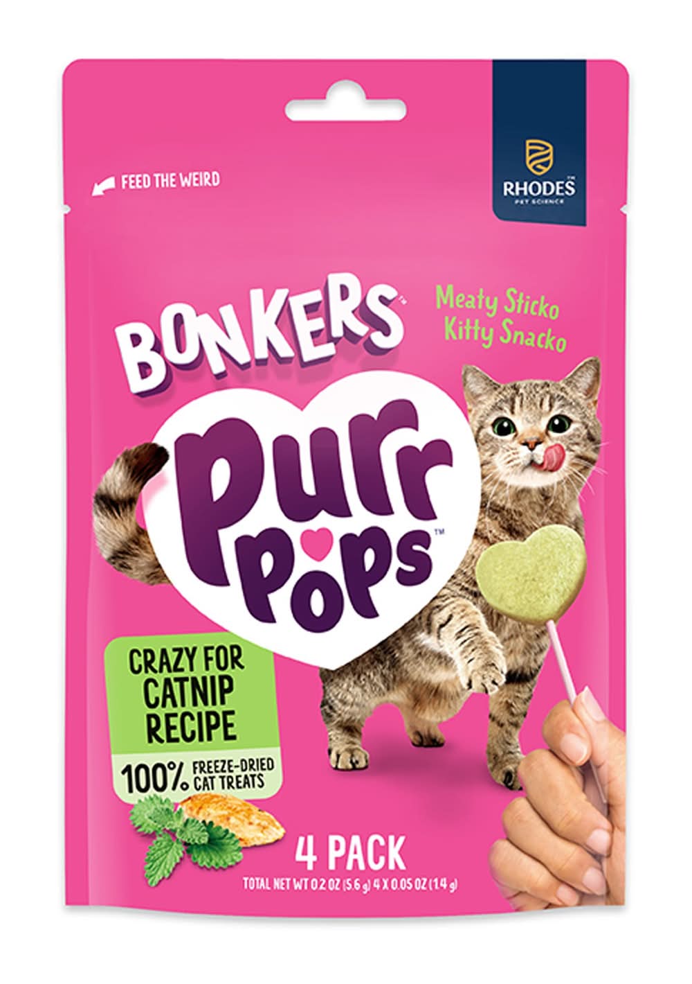 Bonkers Purr Pops Lickable Cat Treats - 4 Count (Flavor: Catnip, Size: 4 Count)