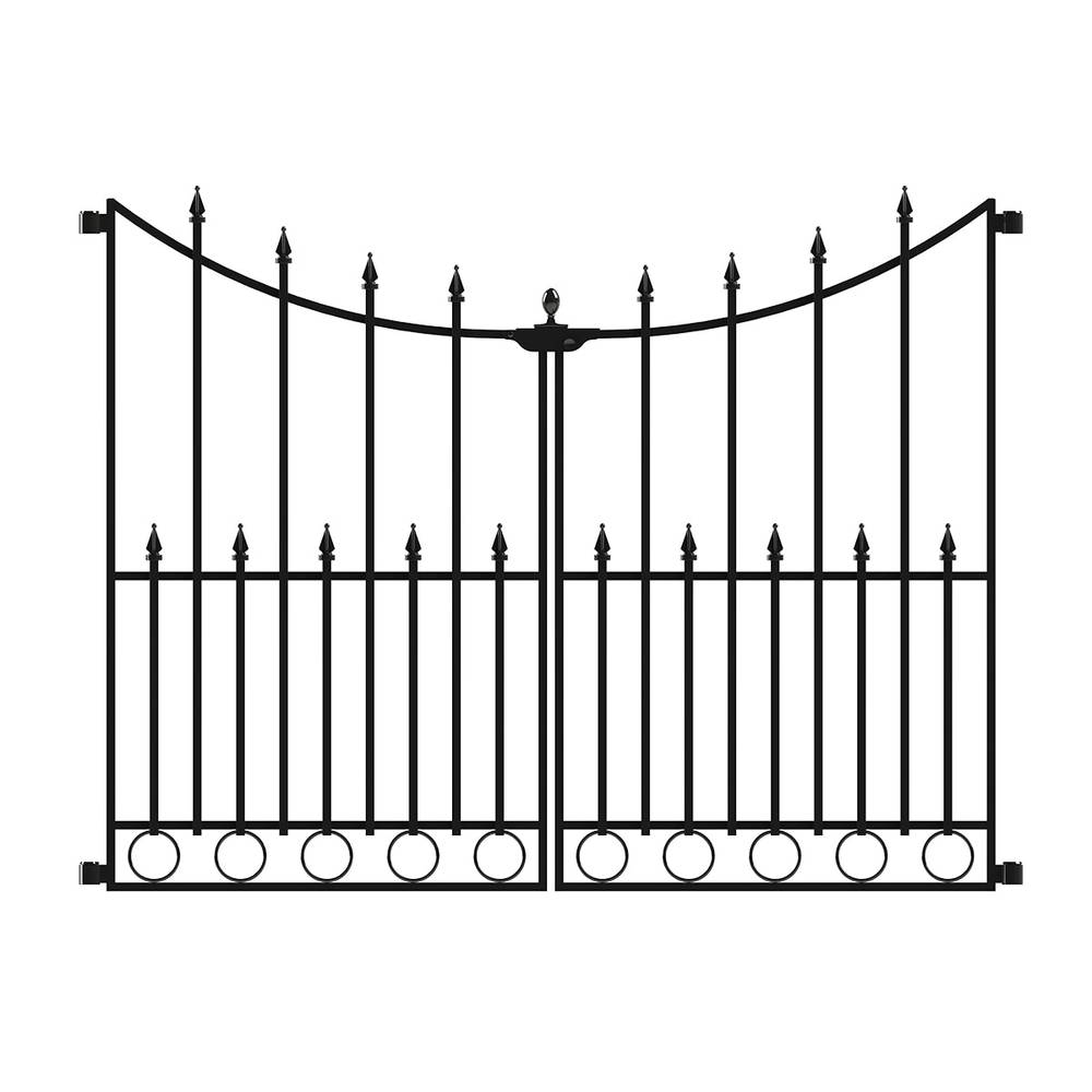 YARDLINK Grand Empire 3-ft H x 4-ft W Powder-coated Steel Decorative Metal Gothic No Dig Decorative Fence Gate | 504049