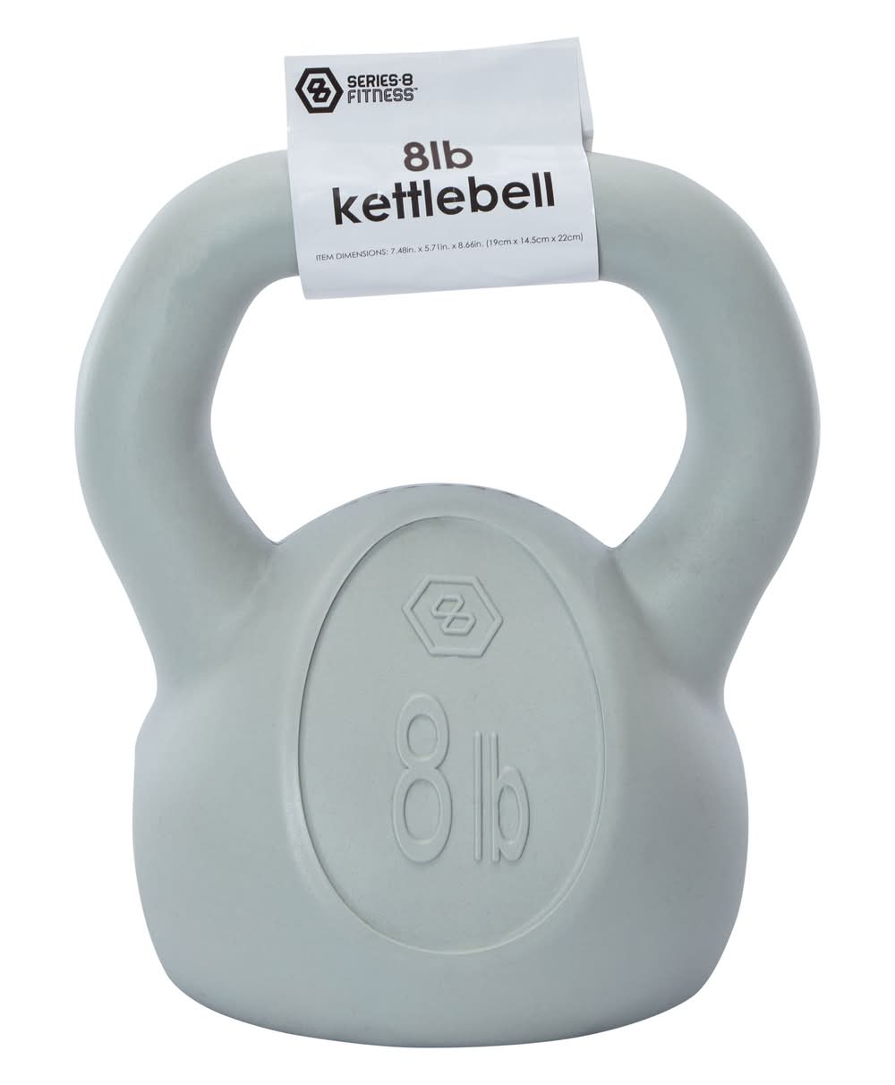 Series-8 Fitness™ 8-lb Kettlebell Weight Gray