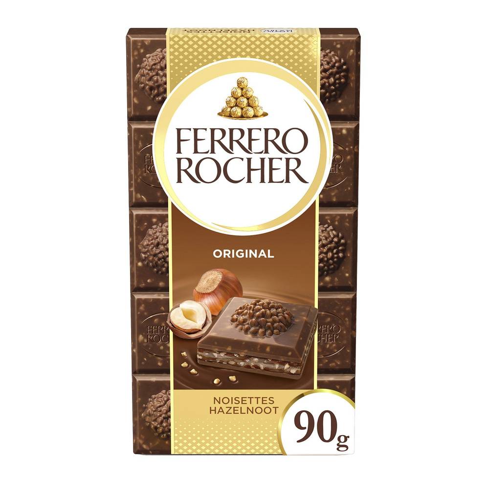 Tablette de chocolat Lait Noisettes FERRERO ROCHER - 90g