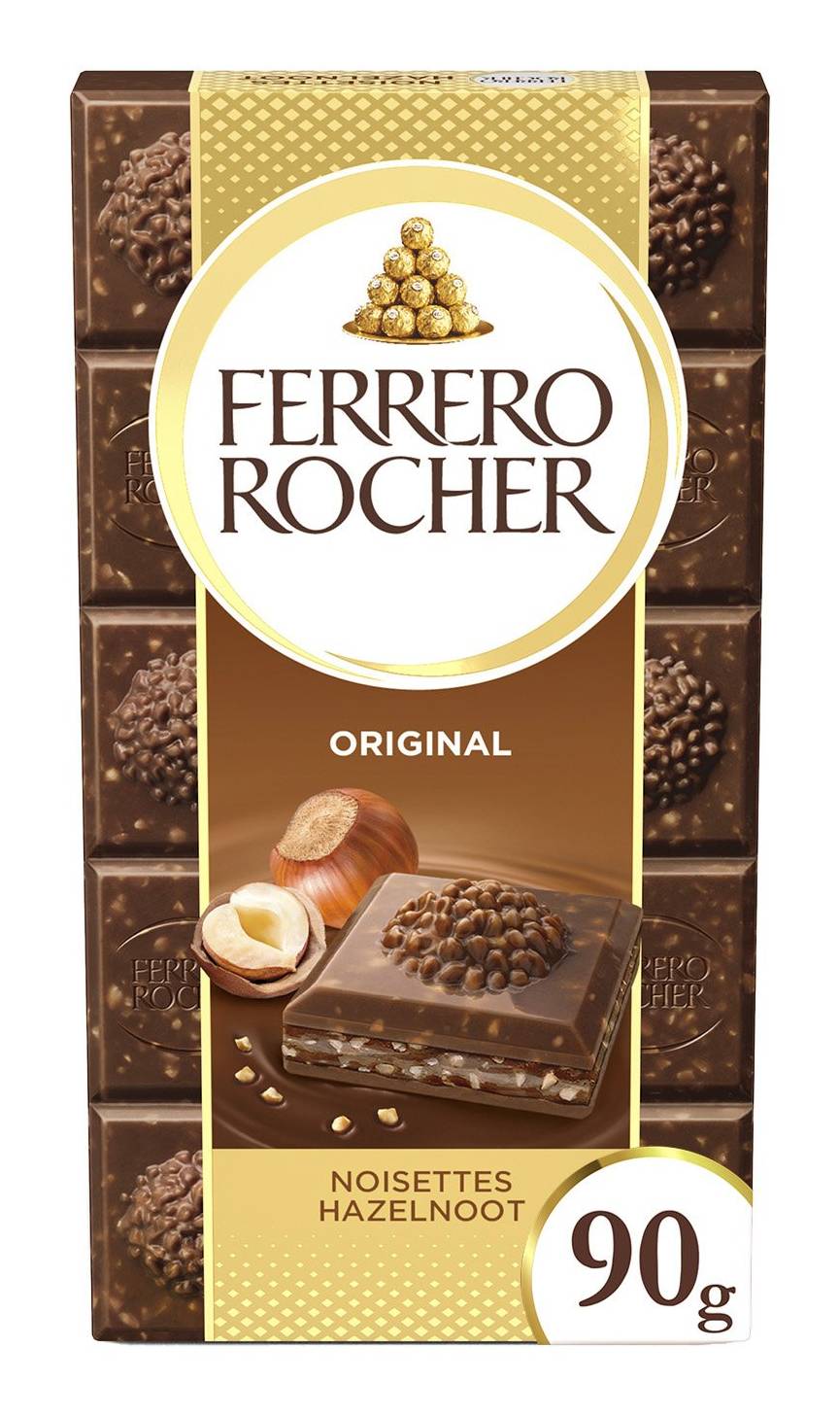Tablette de chocolat Lait Noisettes FERRERO ROCHER - 90g