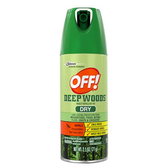 OFF! Deep Woods Insect Repellent VIII Dry Spray, 2.5 OZ