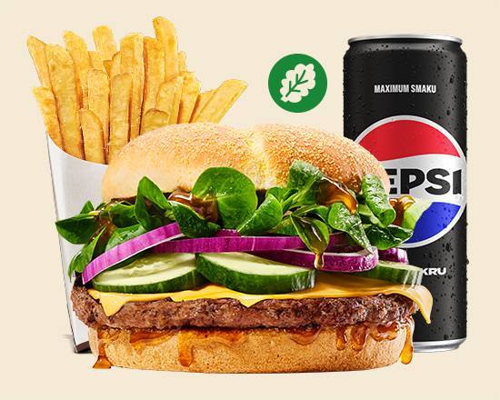 TeriyaKing Plant-Based Burger Zestaw