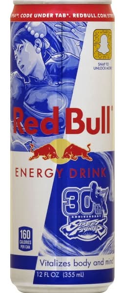 Red Bull® Original Energy Drink, 30Th Anniversary Street Fighter Edition 12oz