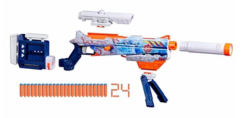 Nerf Lanzador de Dardos Loadout Arctic Zerostriker + 24 Dardos único color