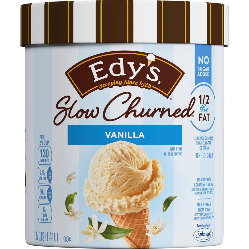 Edy's Nestlé Slow Churned Vanilla Light Ice Cream (1.5 qt)