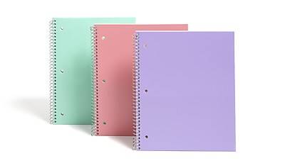 Pep Rally 1-Subject Notebooks, 8.5 x 11, College Ruled, 100 Sheets, Assorted Pastel Colors (58552M)